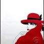 Lithograph Ambiance In Red Contemporary Woman Gallery Art Prints Home Office Decor Poster