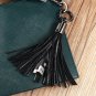 Leather Tassel Micro USB Cable Metal Ring Key Chain Charging Data for Android Black