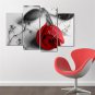4pcs Modern Huge Wall Art Oil Painting On Canvas Red Rose Unframed Room Decor