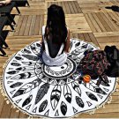 Beach Towel Round Printed Tai Ji Large Tassel Bath Towel Sun Block Shawl Yoga Mat