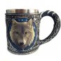 Wolf Drinking Mug Double Wall Stainless Steel 3D Skull Mugs Coffee Cup Mug