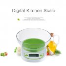 Digital Electronic Scale Home Kitchen Food Balance Weight With Bowl LED