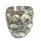 3D Creative Skull Mug Double Wall Stainless Steel Tea Milk Bottle Coffee Mug