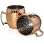 4pcs Stainless Steel Moscow Mule Mug Cup Copper Plated Drinking Hammered Mug