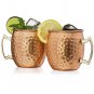 4pcs Stainless Steel Moscow Mule Mug Cup Copper Plated Drinking Hammered Mug