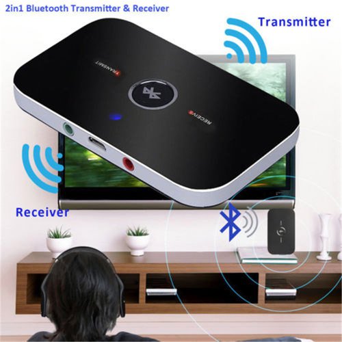 2 in 1 Bluetooth Transmitter Receiver Wireless Portable Audio Player Aux 3.5mm