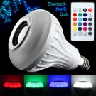Wireless Bluetooth LED Bulb Light Speaker 12W RGB Smart Music Play Lamp Remote