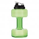 Dumbbell Shaped Sport Water Cup Kettle Fit Drink Gym Bottle 2.5L  Green