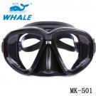 Whale Expert Adult Silicone Tough Tempered Glass Lens Dive Mask Snorkeling Mask