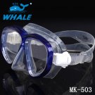 Whale Expert Adult Silicone Tough Tempered Glass Lens Dive Mask Snorkeling Mask