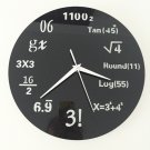 Wall Clock Math Formulas Creative Acrylic Home Decoration Coated Metal