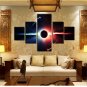 5pcs Modern Huge Wall Art Oil Painting On Canvas Sun Unframed Room Decor --L