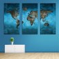 Frameless Huge Wall Art Oil Painting On Canvas World Map Home Decor