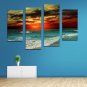 Unframed Modern Oil Painting Sunset Sea Waves Huge Wall Decor Art On Canvas
