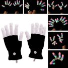 LED Light Up Flashing Finger Gloves 7 Mode Halloween Christmas Gifts