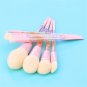8pcs Crystal Acrylic Rainbow Makeup Brushes Set Diamond Shape