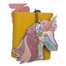 PU Leather Creative Unicorn Keychain Keyring Horse Animal Shape Pendant
