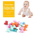 Bowknot Beads Mixed Color Beads Baby Teether Necklace DIY Bead 20pcs Silicone( Multicolor)