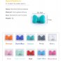 Bowknot Beads Mixed Color Beads Baby Teether Necklace DIY Bead 20pcs Silicone( Multicolor)