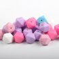 Hexagon Loose Food Silicone Beads Necklace For Baby Teether DIY Bead 20pcs/lot Multicolor