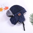 Christmas Winter MP3 Music Bluetooth Hat Hunting Russian Hats Caps With Facemask  Blue