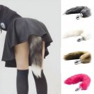 Funny Faux Fox Tail Butt Backyard Stopper Stainless Steel Sex Toys For Women    Gray