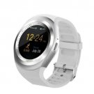 Y1 Smart Watch Bluetooth Phone Mate Sim Card Round Touch Screen for IOS or Android  White