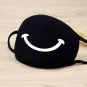 1 2pc Women Men Cotton Face Masks Pattern Solid Black Mask Fashion Cute Half Face Mouth Muffle