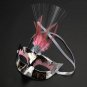 5PC Princess Masquerade Plumed Mask Female Luminous Optical Fiber Venice Party Mask Half Face