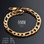 Men Women 18k Gold Plating Copper Bracelet  3:1 Figaro Chain Fashion Jewelry Dubai Punk Style