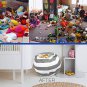 Large Capacity Thickened Stuffed Plush Toy Storage Bean Bag Stripe Fabric   Gray