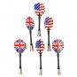 6pcs Bullseye Target Game National Flag Flights Darts Magnetic Safe Tips