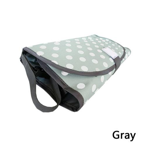 Waterproof Baby Diaper Clean Hands Changing Pad 3-in-1 Folding Diaper Mat Gray