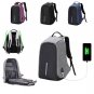 Anti-theft Mens Womens Laptop Notebook Backpack With USB Charging Port Blue