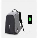 Anti-theft Mens Womens Laptop Notebook Backpack With USB Charging Port  Gray