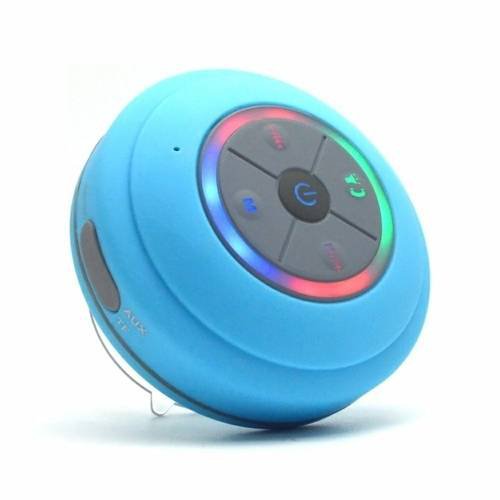 Water Resistant Bluetooth LED Shower Speaker  Blue