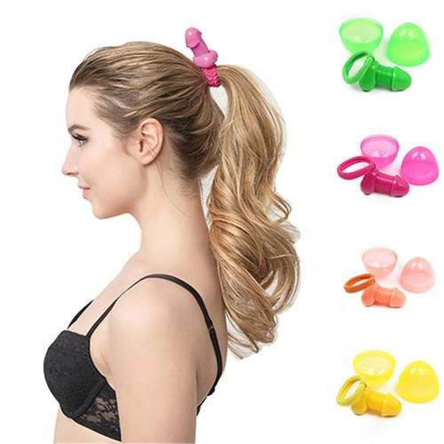 Roomfun 6Pcs Creative Sex Hair Band Rope Toys Ponytail Holder Hairband