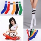 6 Pcs Girls High Striped Over Knee Socks Soccer Hockey Sport Long Tube Stocking