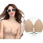 Sexy Ladies 3/4 Cup Nubra Invisible Sticky Bra Strapless Brasier Silicone Push Up Bra Cup B Khaki