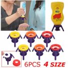 6Pcs Toss It Bottle Cap Stand Kit Leakproof Cover Bathroom Shampoo Holder