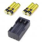 4pcs 6000mAh 18650 Batteries US Regulatory Double Charger Flashlight User