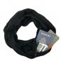 Unisex Warm Fashion Infinity Scarf with Zipper Pocket for All Season