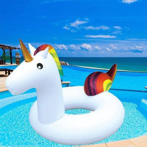 giant rainbow unicorn pool float