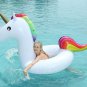 Giant-Inflatable Rainbow Unicorn Pool Ring Swim Tube Fun Party Kids Toys For Adult