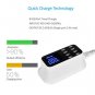 8 Multi-Port USB Adapter Desktop Wall Charger Smart LED Display Charging Station US plug