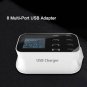 8 Multi-Port USB Adapter Desktop Wall Charger Smart LED Display Charging Station US plug