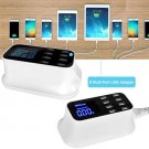 8 Multi-Port USB Adapter Desktop Wall Charger Smart LED Display Charging Station UK plug