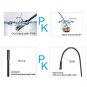 8 LED USB Endoscope Inspection Camera 1200P HD Borescope 3in1 Waterproof IP68  ( 2M)