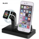 Charging Dock Stand Bracket Accessories Holder For iPhone Apple Watch iwatch  Black