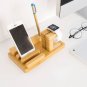 Bamboo 4-Port USB Charging Station Micro HUB Charger Holder for iWatch iPhone x